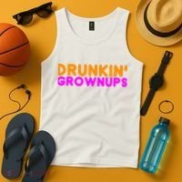 Drunkin Grownups Funny Drinking Tank Top thumb 4
