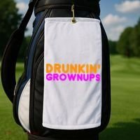 Drunkin Grownups Funny Drinking Golf Towel thumb 2