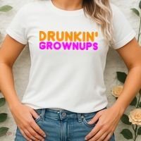 Drunkin Grownups Funny Drinking Women's T-Shirt thumb 2