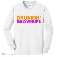 Drunkin Grownups Funny Drinking Kids Long Sleeve Shirt thumb 0