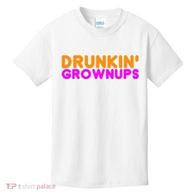 Drunkin Grownups Funny Drinking Kids T-Shirt