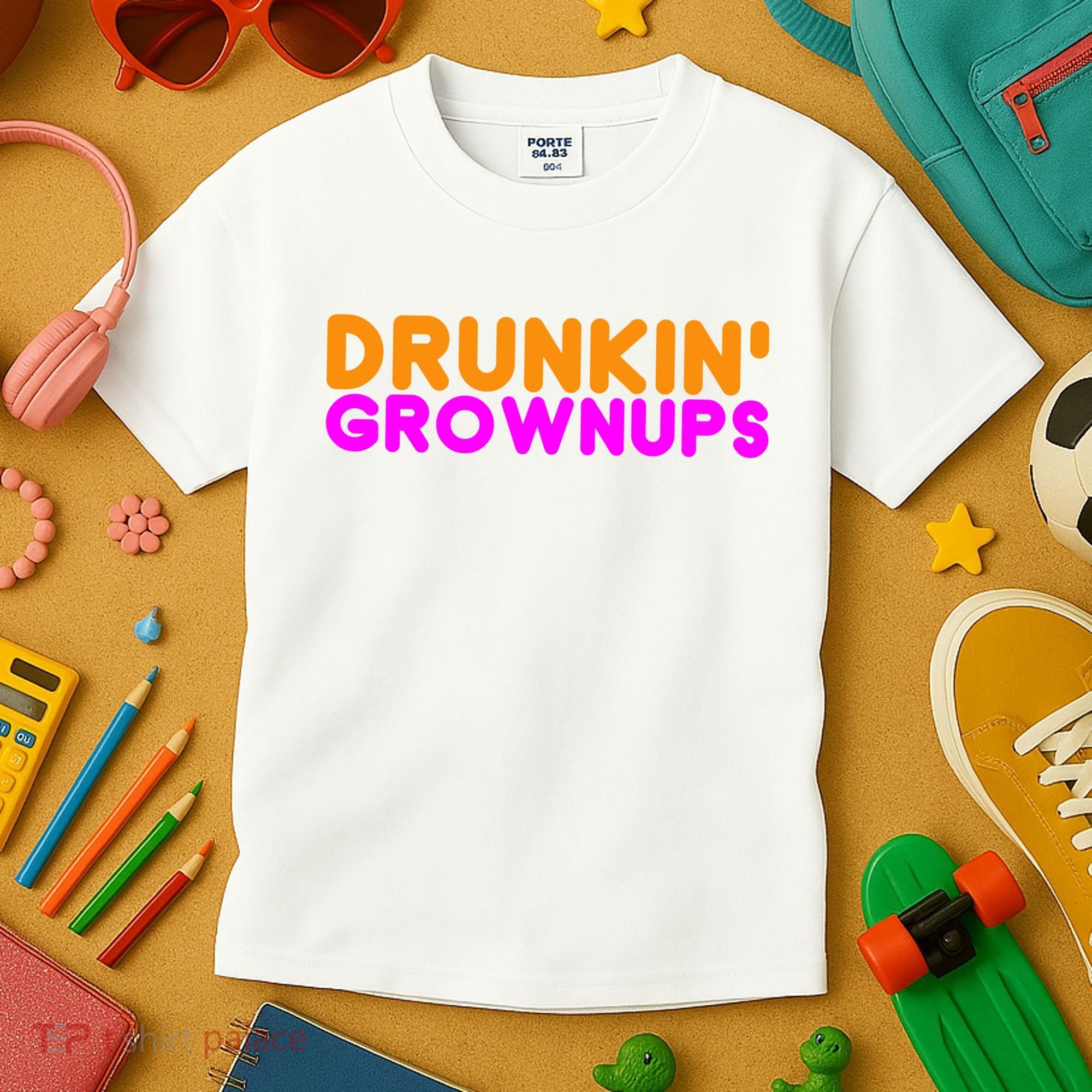 Drunkin Grownups Funny Drinking Kids T-Shirt