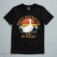 Duck Retro Vintage Easily Distracted By Ducks T-Shirt thumb 5