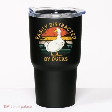 Duck Retro Vintage Easily Distracted By Ducks Tumbler