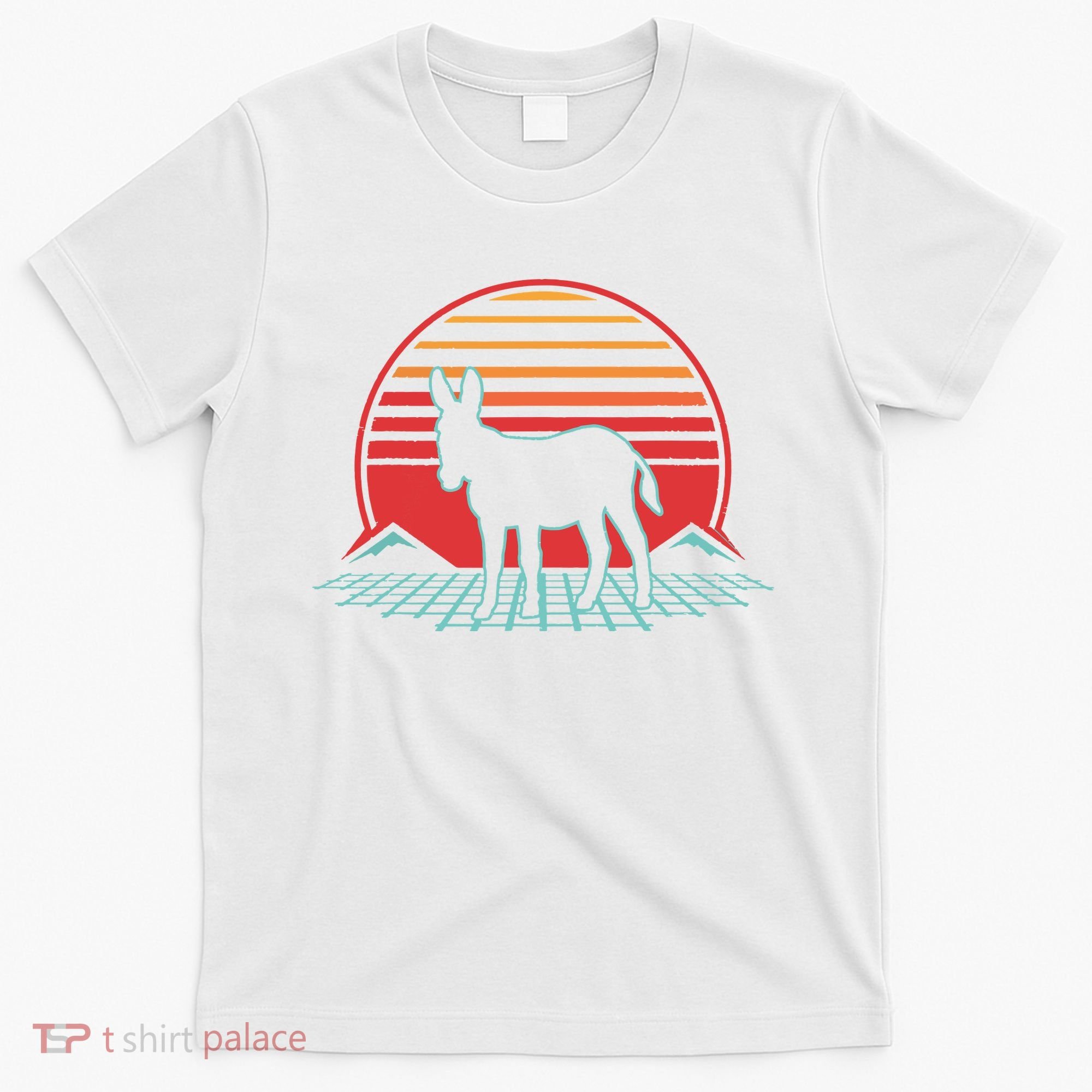 Donkey Retro Vintage 80s Style Animal Lover Gift T-Shirt