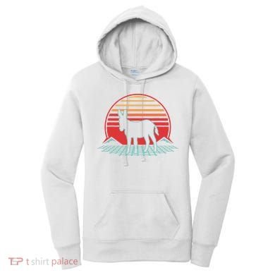 Donkey Retro Vintage 80s Style Animal Lover Gift Women's Hoodie