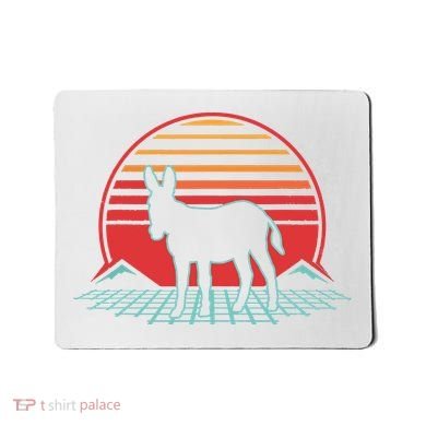 Donkey Retro Vintage 80s Style Animal Lover Gift Mousepad