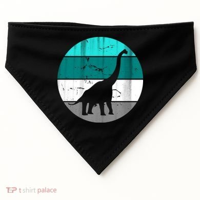 Dino Retro Vintage Brachiosaurus USA-Made Doggie Bandana