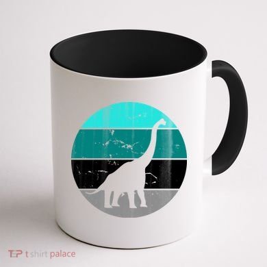 Dino Retro Vintage Brachiosaurus Coffee Mug back