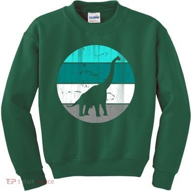 Dino Retro Vintage Brachiosaurus Kids Sweatshirt