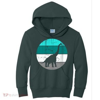 Dino Retro Vintage Brachiosaurus Kids Hoodie