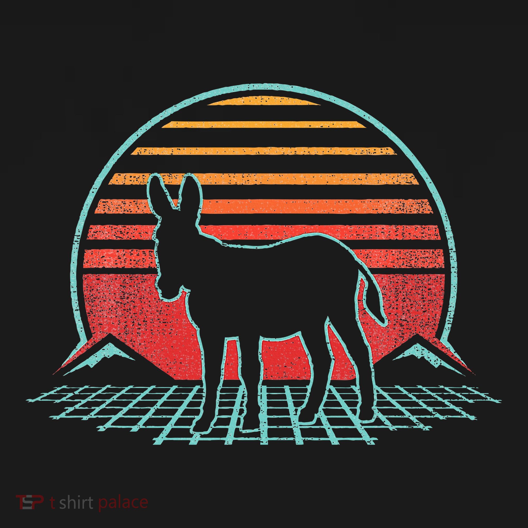 Donkey Retro Vintage 80s Style Animal Lover T-Shirt