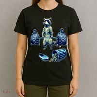 Deadlifting Raccoon Weightlifting Bodybuilding Fitness Gym T-Shirt thumb 4