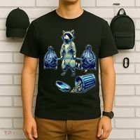 Deadlifting Raccoon Weightlifting Bodybuilding Fitness Gym T-Shirt thumb 6