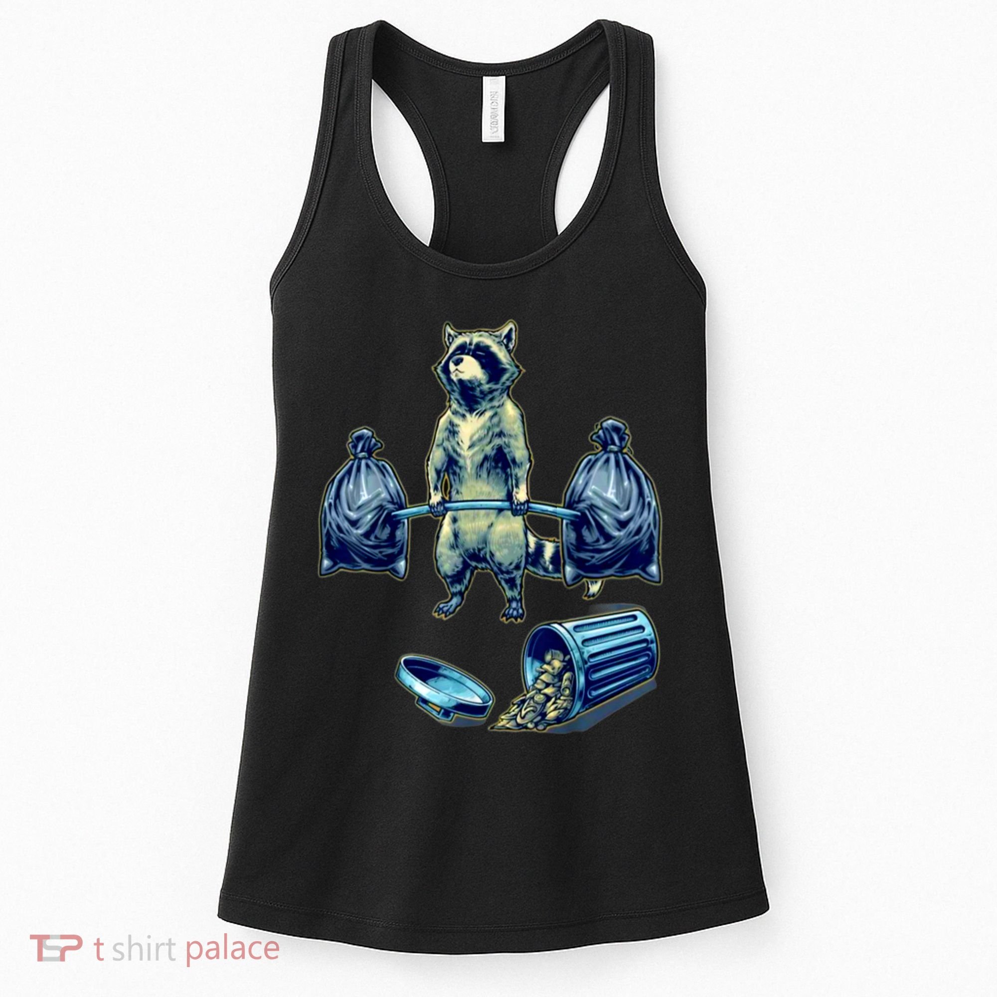 Deadlifting Raccoon Weightlifting Bodybuilding Fitness Gym Women's Tank Top