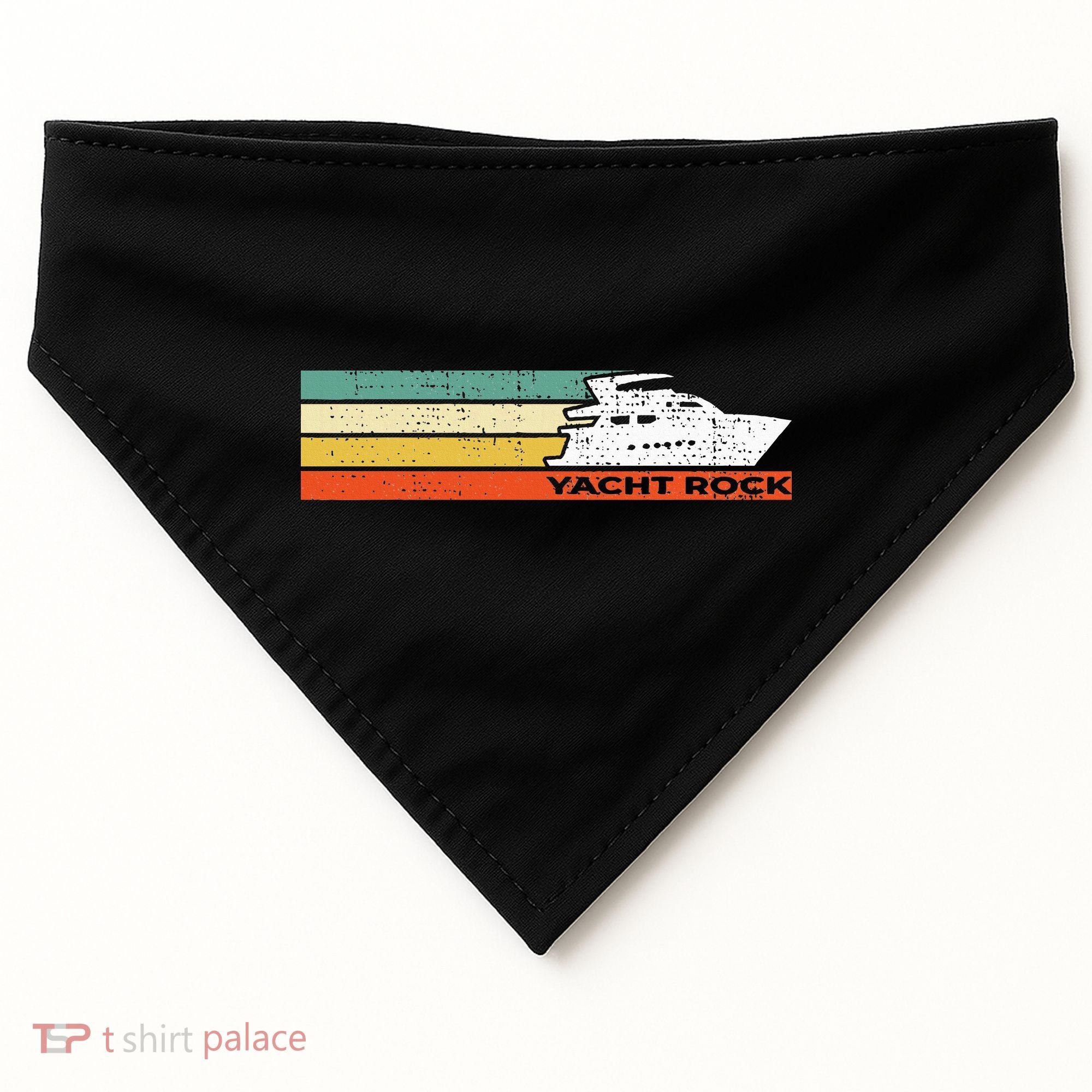 Distressed Retro Yacht Rock USA-Made Doggie Bandana