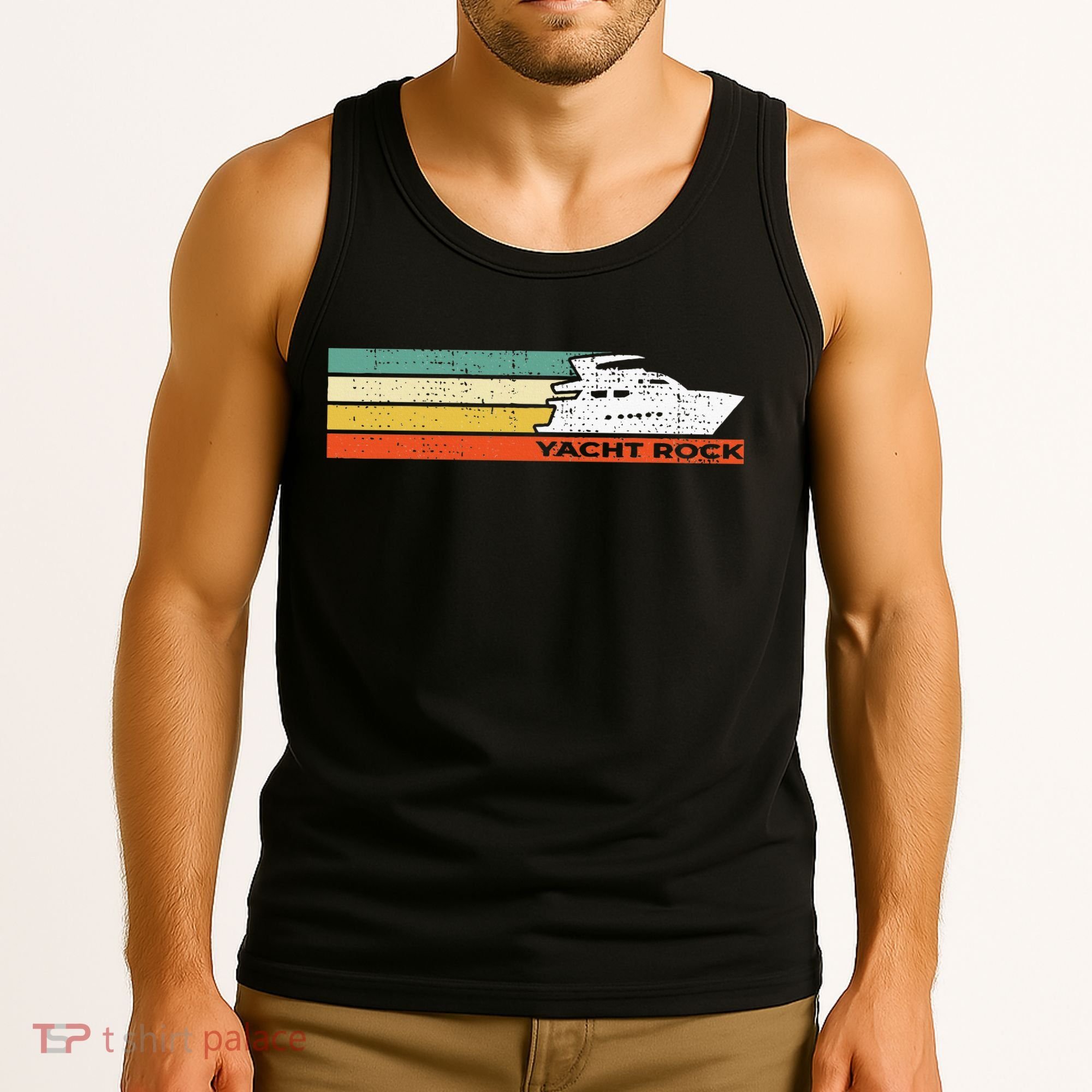 Distressed Retro Yacht Rock Tank Top