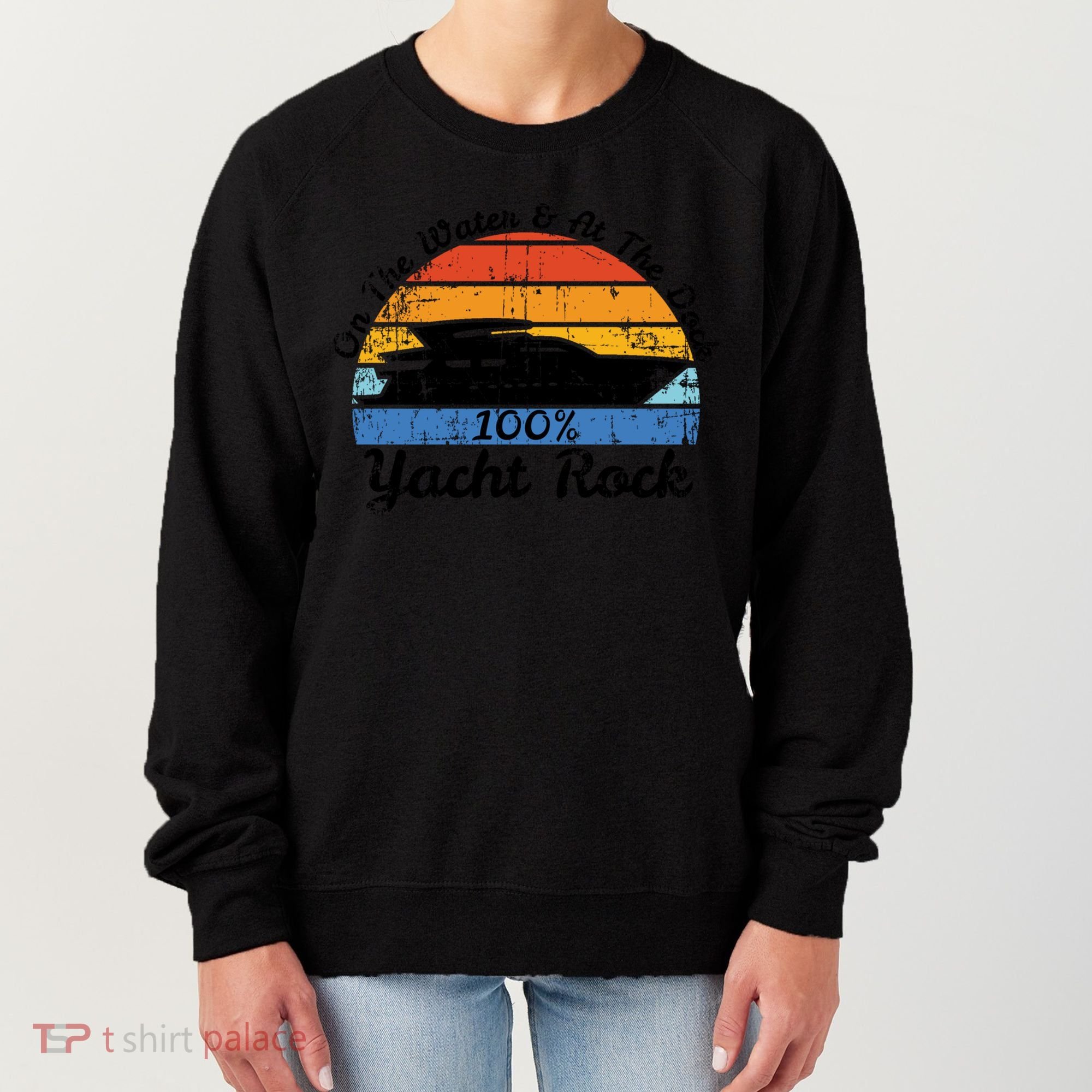 Distressed Retro Yacht Rock Gift Women's Sweatshirt
