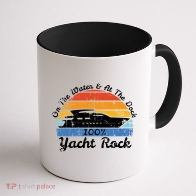 Distressed Retro Yacht Rock Gift Coffee Mug back
