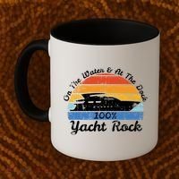 Distressed Retro Yacht Rock Gift Coffee Mug thumb 2