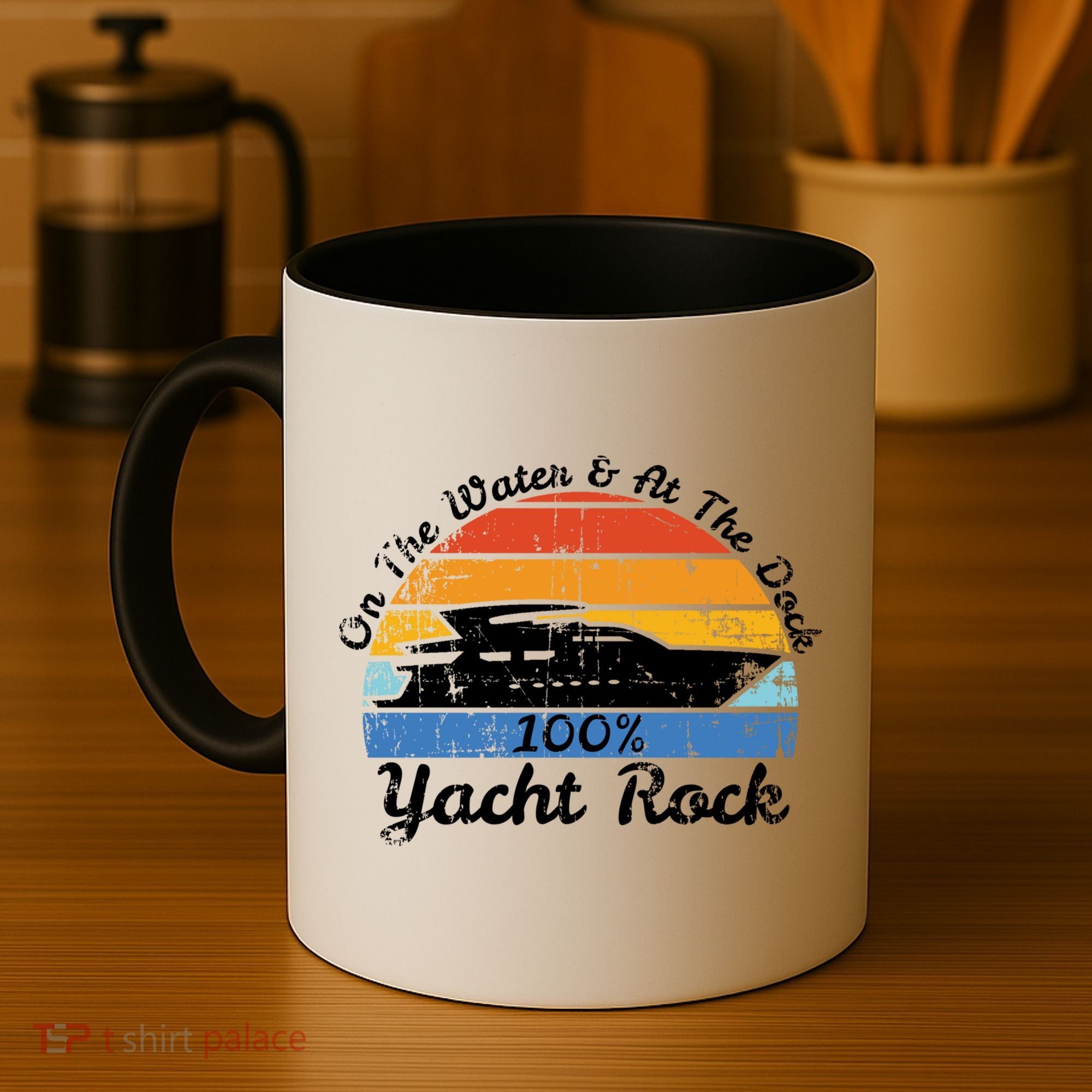 Distressed Retro Yacht Rock Gift Coffee Mug