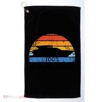 Distressed Retro Yacht Rock Gift Golf Towel thumb 0