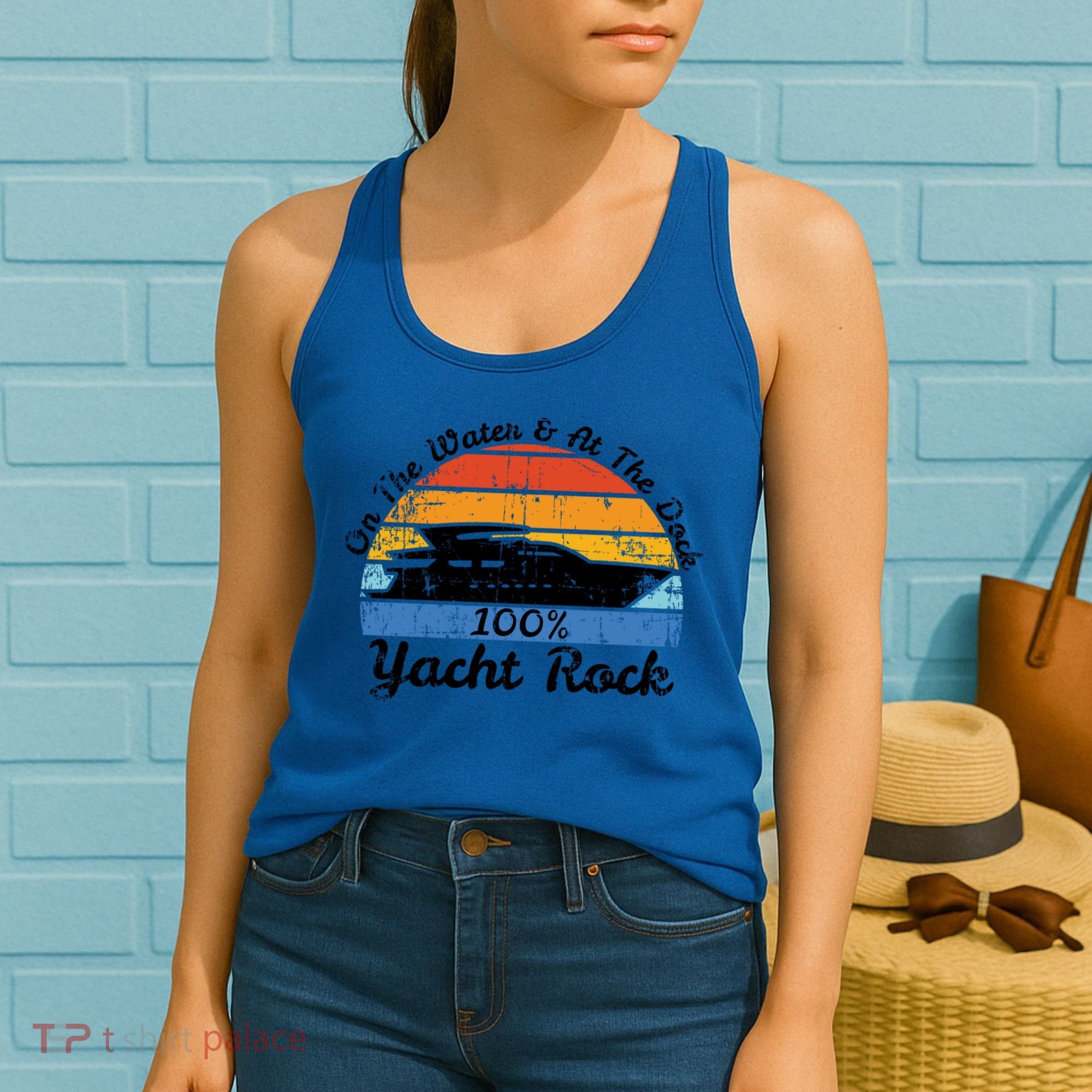Distressed Retro Yacht Rock Gift Women's Tank Top