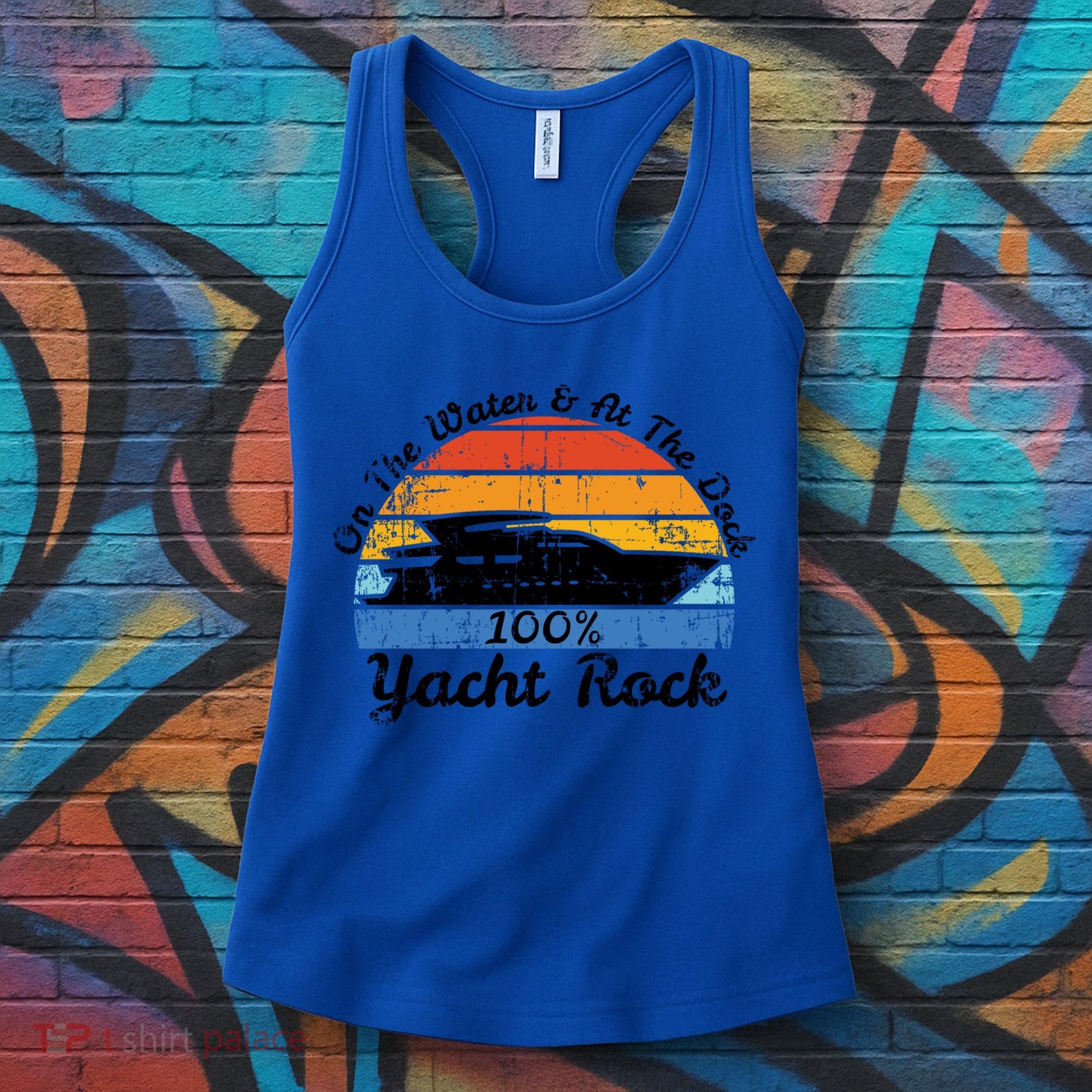Distressed Retro Yacht Rock Gift Women's Tank Top