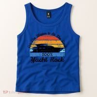 Distressed Retro Yacht Rock Gift Tank Top thumb 2