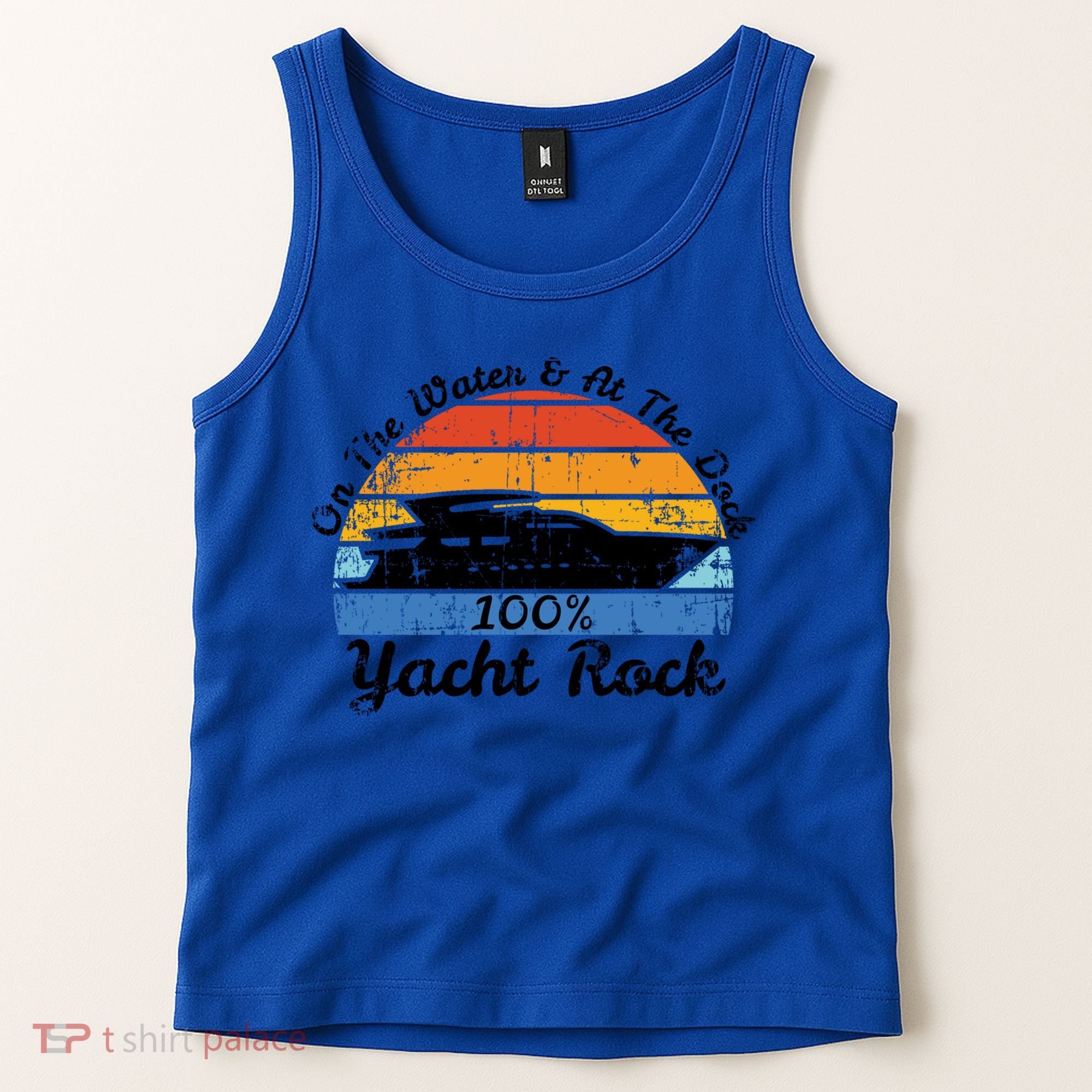 Distressed Retro Yacht Rock Gift Tank Top