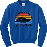 Distressed Retro Yacht Rock Gift Kids Sweatshirt thumb 0