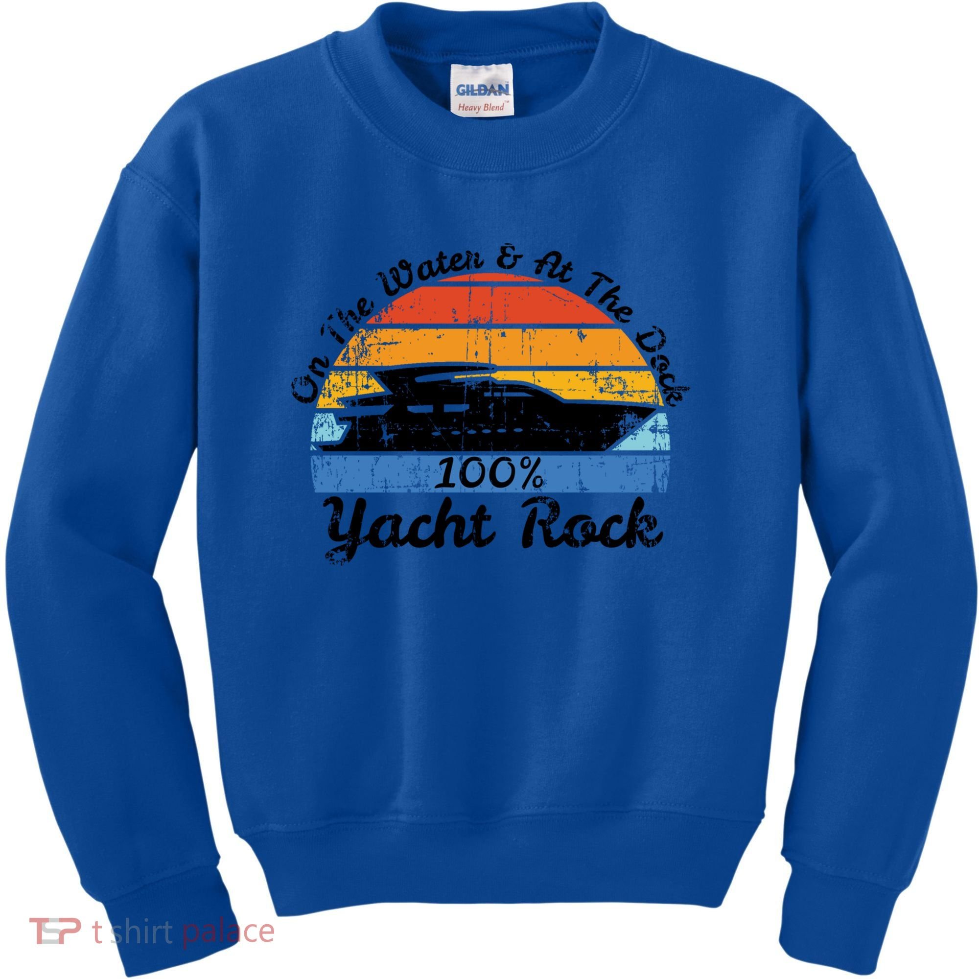 Distressed Retro Yacht Rock Gift Kids Sweatshirt
