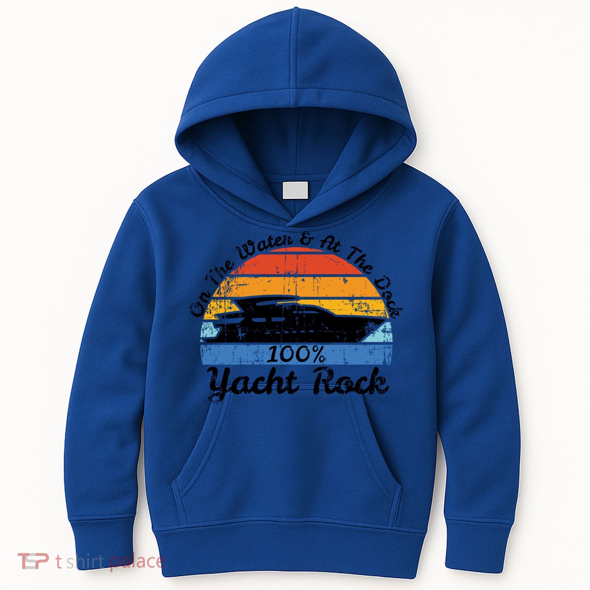 Distressed Retro Yacht Rock Gift Kids Hoodie