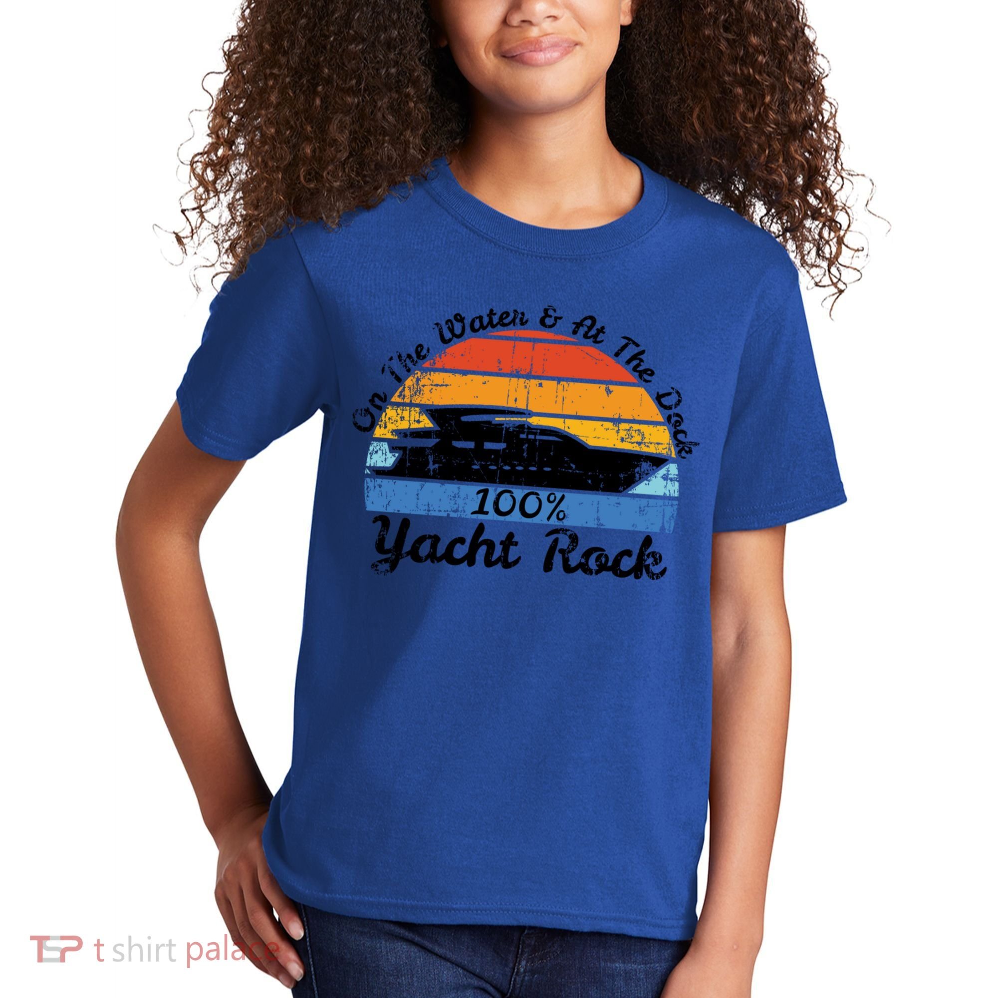 Distressed Retro Yacht Rock Gift Kids T-Shirt