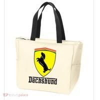 Dachshund Racing Yellow Tote Bag thumb 3