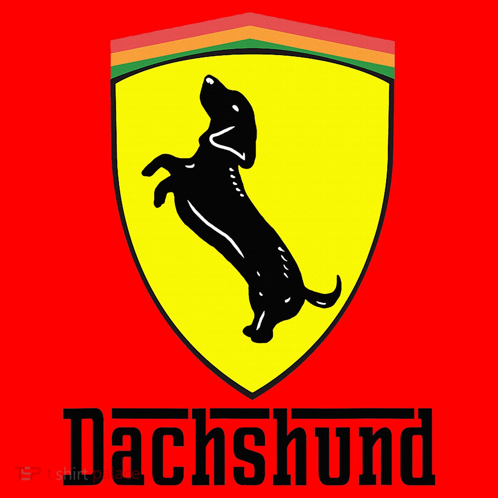 Dachshund Racing Yellow Santa Hat