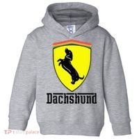 Dachshund Racing Yellow Toddler Hoodie thumb 0