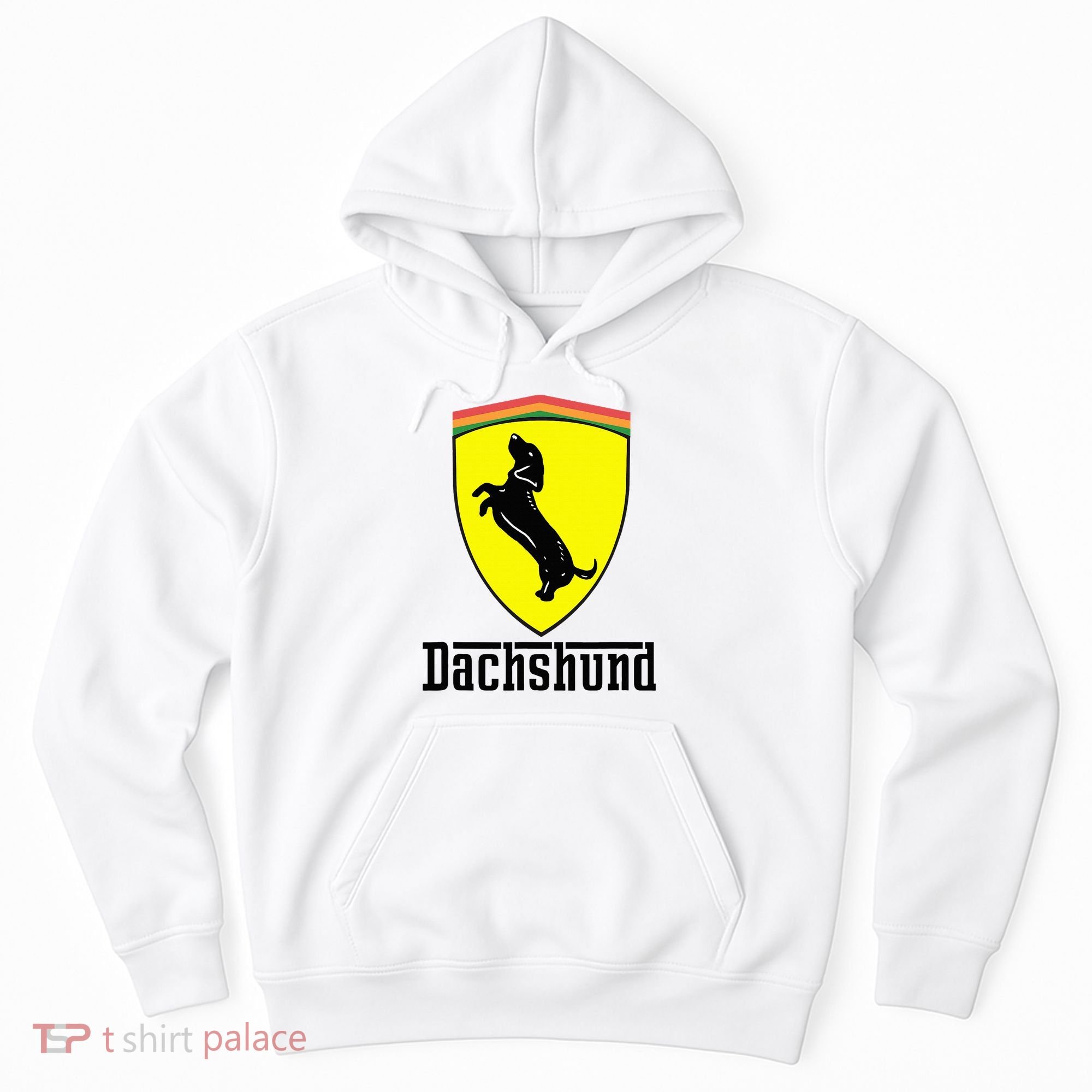 Dachshund Racing Yellow Hoodie