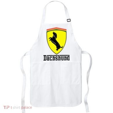 Dachshund Racing Yellow Apron