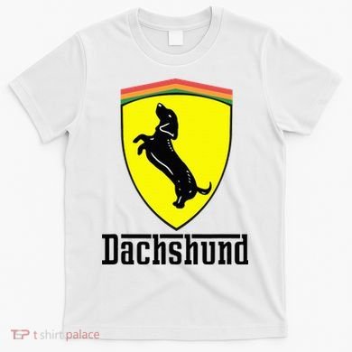 Dachshund Racing Yellow T-Shirt