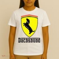 Dachshund Racing Yellow T-Shirt thumb 4