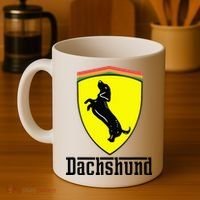 Dachshund Racing Yellow Coffee Mug thumb 4