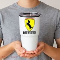 Dachshund Racing Yellow Tumbler thumb 2
