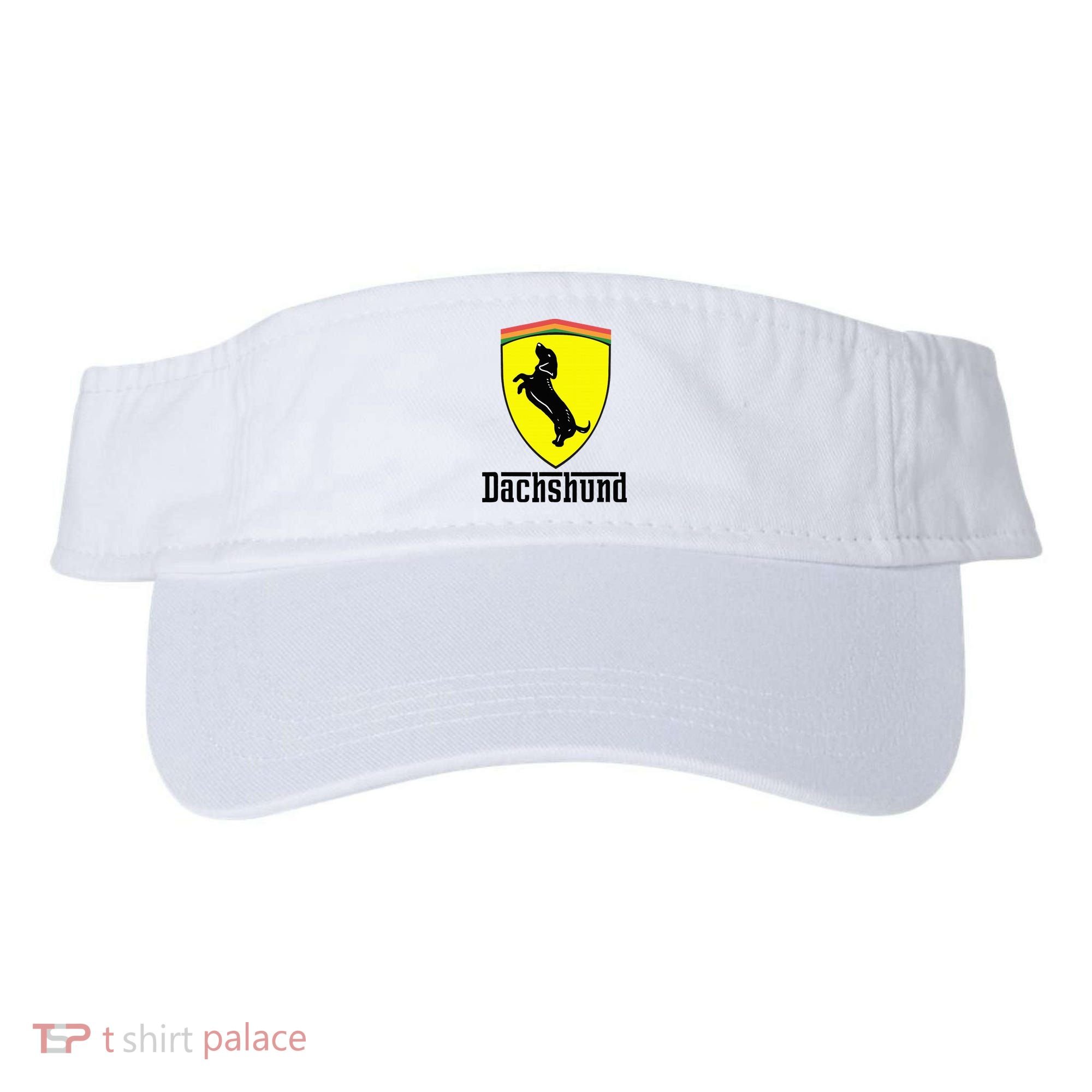 Dachshund Racing Yellow Visor
