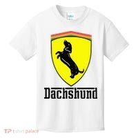 Dachshund Racing Yellow Kids T-Shirt thumb 0