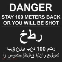 Danger Stay 100 Meters Back Iraq Beanie thumb 2