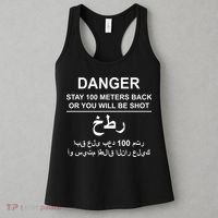 Danger Stay 100 Meters Back Iraq Women's Tank Top thumb 3