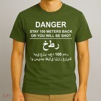 Danger Stay 100 Meters Back Iraq T-Shirt thumb 3