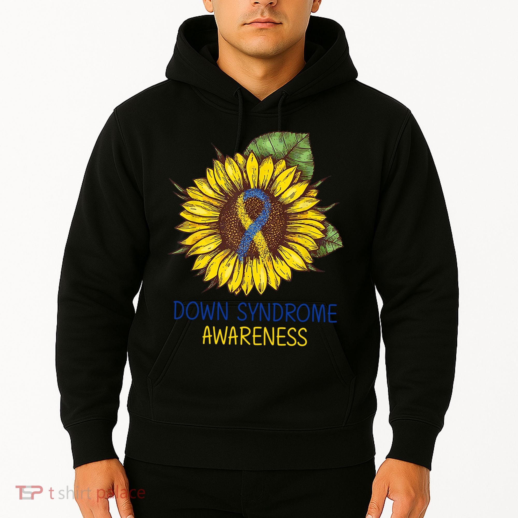Down Syndrome Awareness Sunflower Ribbon Hoodie