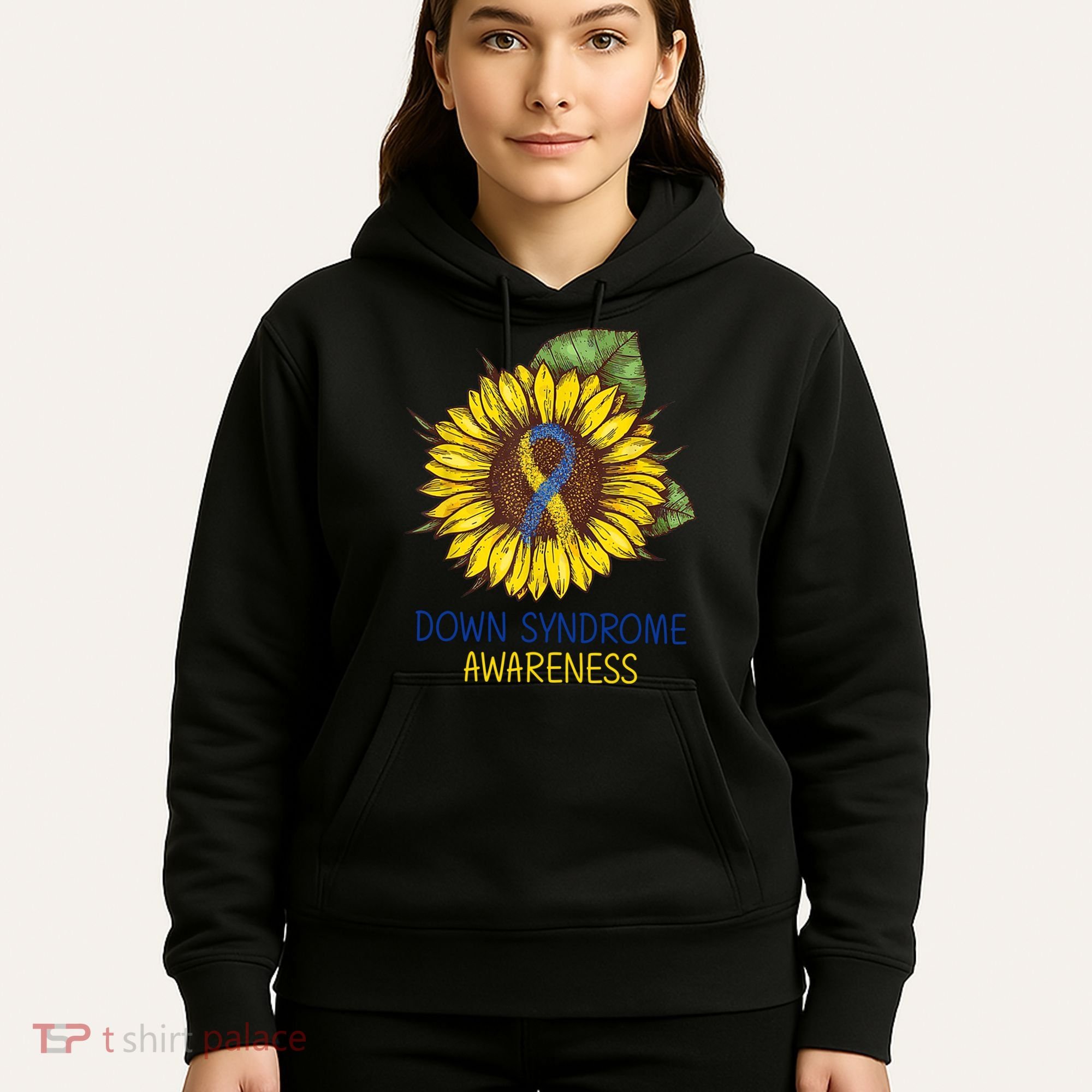 Down Syndrome Awareness Sunflower Ribbon Hoodie